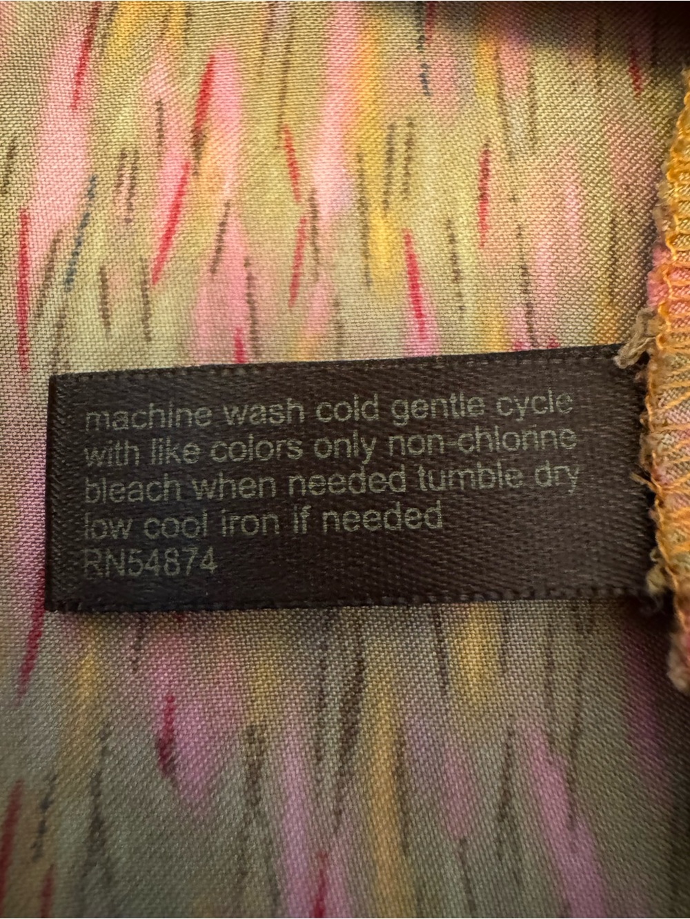 The Limited Cowl Neck Blouse Sleeveless Multicolor Abstract Print Top XL - Picture 7 of 8